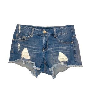 Ripped Jean Shorts